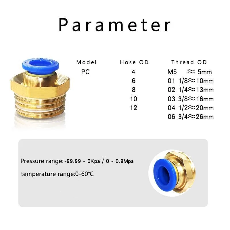 10/50 adet pnömatik bağlantı p - Compression Fitting Brass incelemesi ve fiyatı